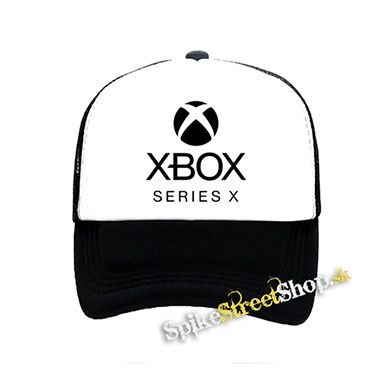 XBOX - Series X - čiernobiela sieťkovaná šiltovka model "Trucker"