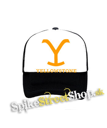 YELLOWSTONE - Logo - čiernobiela sieťkovaná šiltovka model "Trucker"