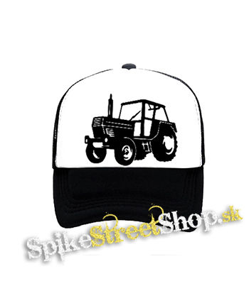 ZETOR - Traktor - čiernobiela sieťkovaná šiltovka model "Trucker"