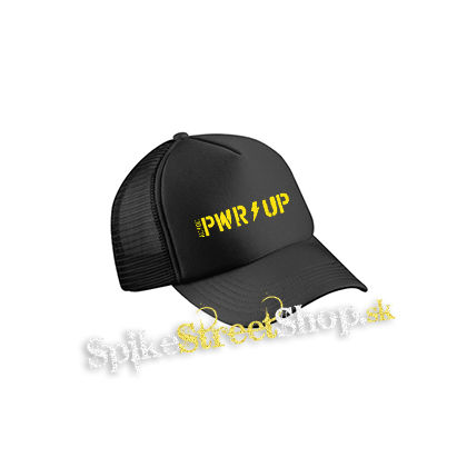 ACDC - Power Up Slogan - čierna sieťkovaná šiltovka model "Trucker Cap"