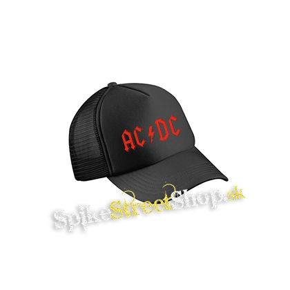 ACDC - Red Logo Vintage - čierna sieťkovaná šiltovka model "Trucker Cap"