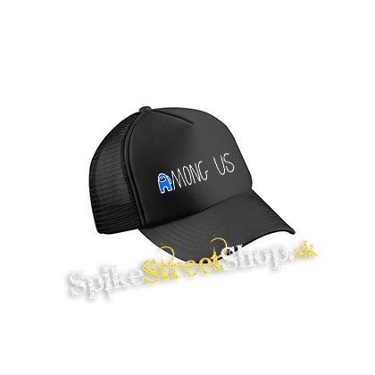 AMONG US - Blue White Logo - čierna sieťkovaná šiltovka model "Trucker Cap"