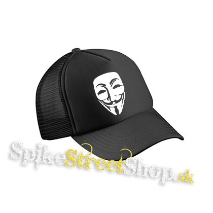 ANONYMOUS - čierna sieťkovaná šiltovka model "Trucker Cap"