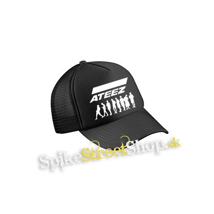 ATEEZ - Logo & Silhouette - čierna sieťkovaná šiltovka model "Trucker Cap"