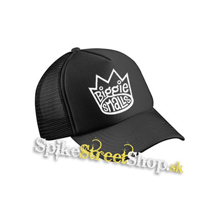 BIGGIE SMALLS - Logo - čierna sieťkovaná šiltovka model "Trucker Cap"
