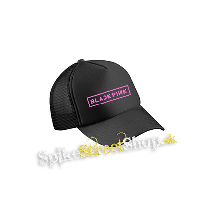 BLACKPINK - Logo Pink - čierna sieťkovaná šiltovka model "Trucker Cap"