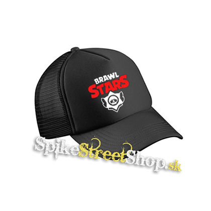 BRAWL STARS - Logo - čierna sieťkovaná šiltovka model "Trucker Cap"