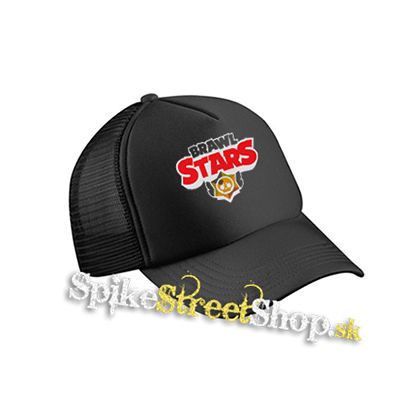 BRAWL STARS - Red Gold Logo - čierna sieťkovaná šiltovka model "Trucker Cap"