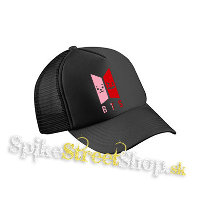 BTS - Emoji BT21 Logo COLOUR - čierna sieťkovaná šiltovka model "Trucker Cap"