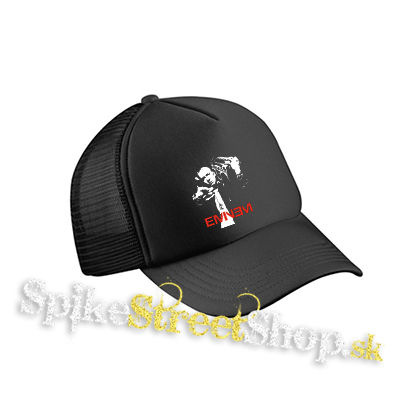 EMINEM - Logo & Portrait - čierna sieťkovaná šiltovka model "Trucker Cap"