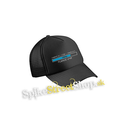 FART IS LOADING - čierna sieťkovaná šiltovka model "Trucker Cap"