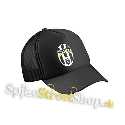 FC JUVENTUS - Logo Motive 1 - čierna sieťkovaná šiltovka model "Trucker Cap"