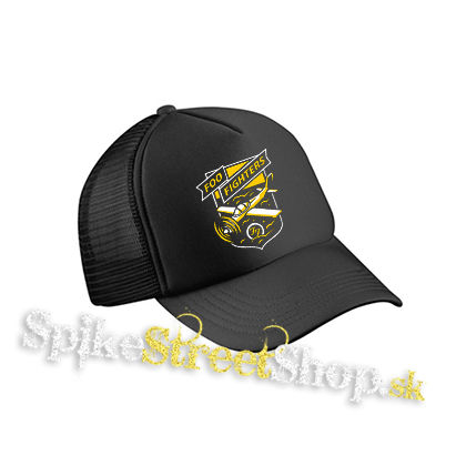 FOO FIGHTERS - Aeroplane - čierna sieťkovaná šiltovka model "Trucker Cap"