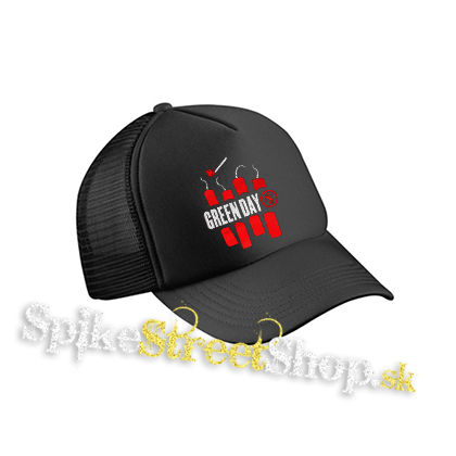GREEN DAY - Bombs - čierna sieťkovaná šiltovka model "Trucker Cap"
