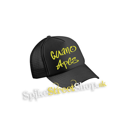 GUANO APES - Logo Yellow - čierna sieťkovaná šiltovka model "Trucker Cap"