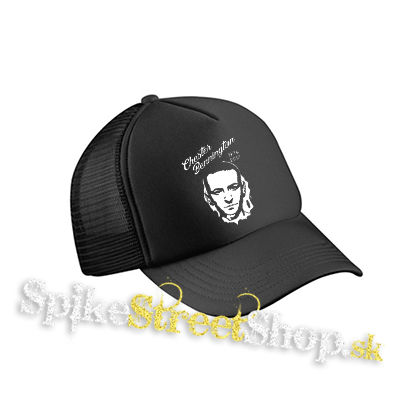 CHESTER BENNINGTON - Portrait Years - čierna sieťkovaná šiltovka model "Trucker Cap"
