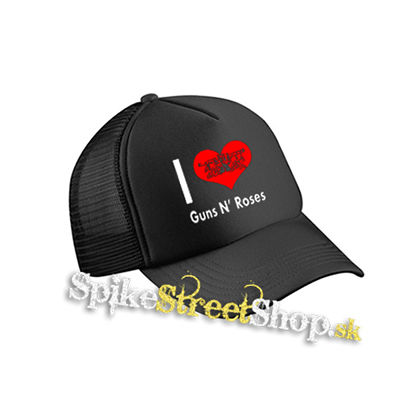 I LOVE GUNS N ROSES 2 - čierna sieťkovaná šiltovka model "Trucker Cap"