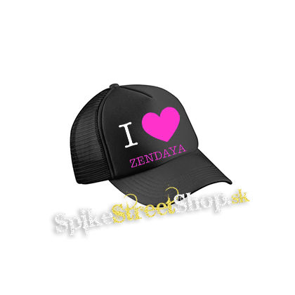 I LOVE ZENDAYA - čierna sieťkovaná šiltovka model "Trucker Cap"