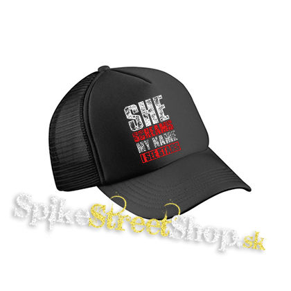 I SEE STARS - She Screams My Name - čierna sieťkovaná šiltovka model "Trucker Cap"