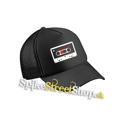 KAZETA RETRO - čierna sieťkovaná šiltovka model "Trucker Cap"