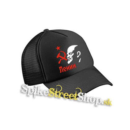 LENIN - čierna sieťkovaná šiltovka model "Trucker Cap"