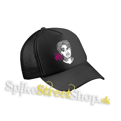 LIL PEEP - Sus Boy Portrait - čierna sieťkovaná šiltovka model "Trucker Cap"