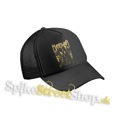MANOWAR - Battle Hymns Gold - čierna sieťkovaná šiltovka model "Trucker Cap"