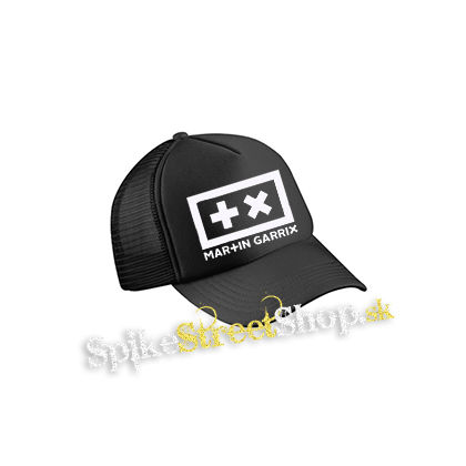 MARTIN GARRIX - Logo Crest - čierna sieťkovaná šiltovka model "Trucker Cap"