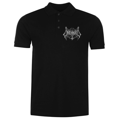 UNLEASHED - Logo White - čierna pánska polokošeľa