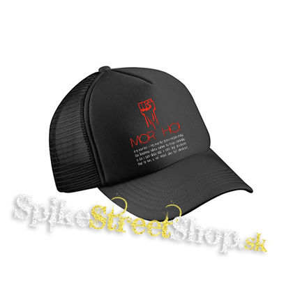 MOR HO - čierna sieťkovaná šiltovka model "Trucker Cap"
