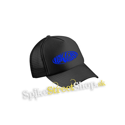 NEWJEANS - Blue Logo - čierna sieťkovaná šiltovka model "Trucker Cap"