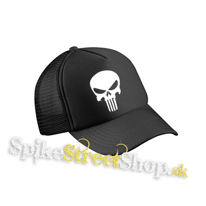 PUNISHER - Skull - čierna sieťkovaná šiltovka model "Trucker Cap"