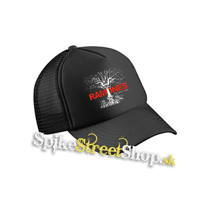 RAMONES - The Family Tree - čierna sieťkovaná šiltovka model "Trucker Cap"