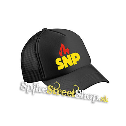 SNP - Slovenské Národné Povstanie - čierna sieťkovaná šiltovka model "Trucker Cap"