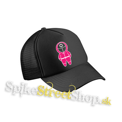 SQUID GAME - Character - čierna sieťkovaná šiltovka model "Trucker Cap"