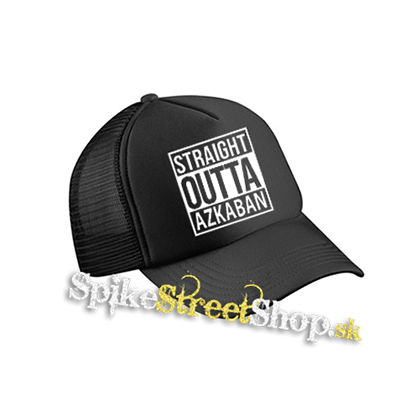 SQUID GAME - Straight Outta Azkaban - čierna sieťkovaná šiltovka model "Trucker Cap"