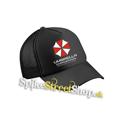 UMBRELLA CORPORATION - Our Business Is Life Itself - čierna sieťkovaná šiltovka model "Trucker Cap"