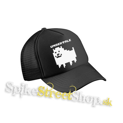 UNDERTALE - Annoying Dog - čierna sieťkovaná šiltovka model "Trucker Cap"