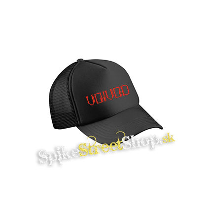 VOIVOD - Red Logo - čierna sieťkovaná šiltovka model "Trucker Cap"