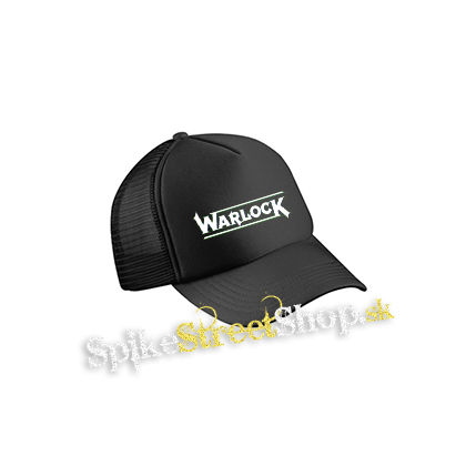 WARLOCK - Logo - čierna sieťkovaná šiltovka model "Trucker Cap"