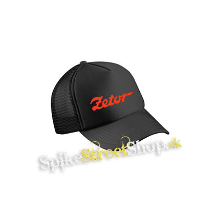 ZETOR - Red Logo - čierna sieťkovaná šiltovka model "Trucker Cap"