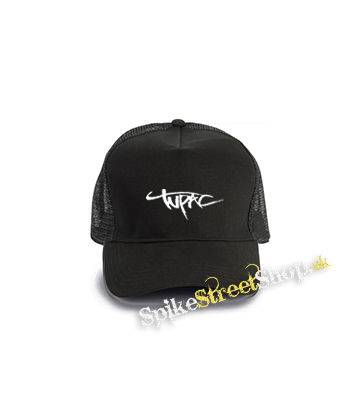 2 PAC - Tupac - čierna bavlnená sieťkovaná šiltovka model "Trucker Cap"
