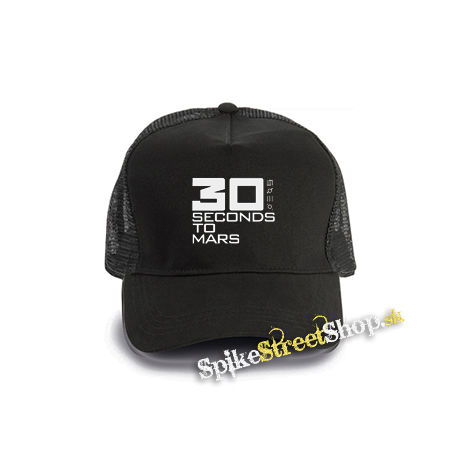 30 SECONDS TO MARS - Big Logo - čierna bavlnená sieťkovaná šiltovka model "Trucker Cap"