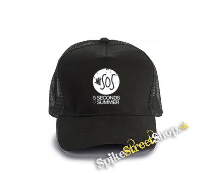 5 SECONDS OF SUMMER - Sign - čierna bavlnená sieťkovaná šiltovka model "Trucker Cap"