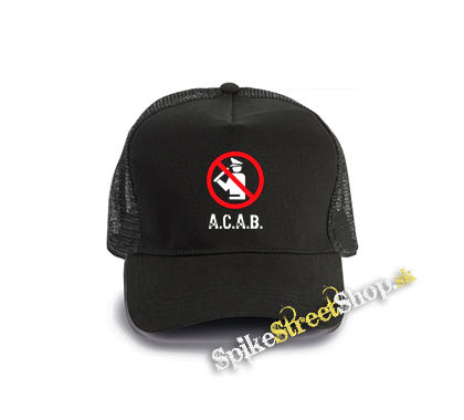 ACAB - Pictogram - čierna bavlnená sieťkovaná šiltovka model "Trucker Cap"