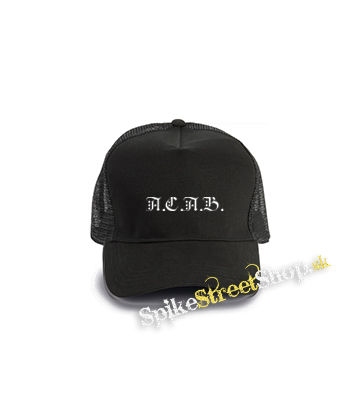 ACAB - Slogan Paint - čierna bavlnená sieťkovaná šiltovka model "Trucker Cap"