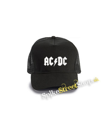 ACDC - Logo - čierna bavlnená sieťkovaná šiltovka model "Trucker Cap"