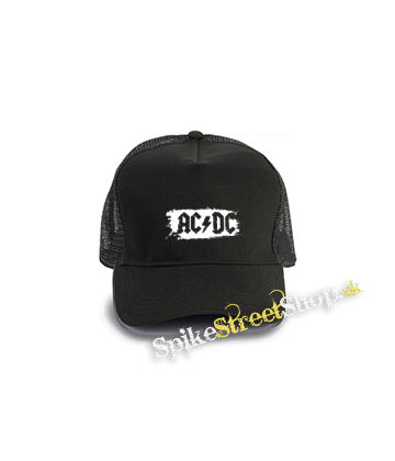 ACDC - Patches White - čierna bavlnená sieťkovaná šiltovka model "Trucker Cap"