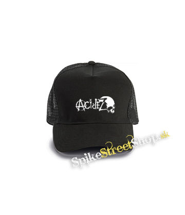 ACIDEZ - Logo - čierna bavlnená sieťkovaná šiltovka model "Trucker Cap"