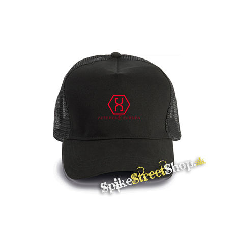 ALTERED CARBON - Red Logo - čierna bavlnená sieťkovaná šiltovka model "Trucker Cap"